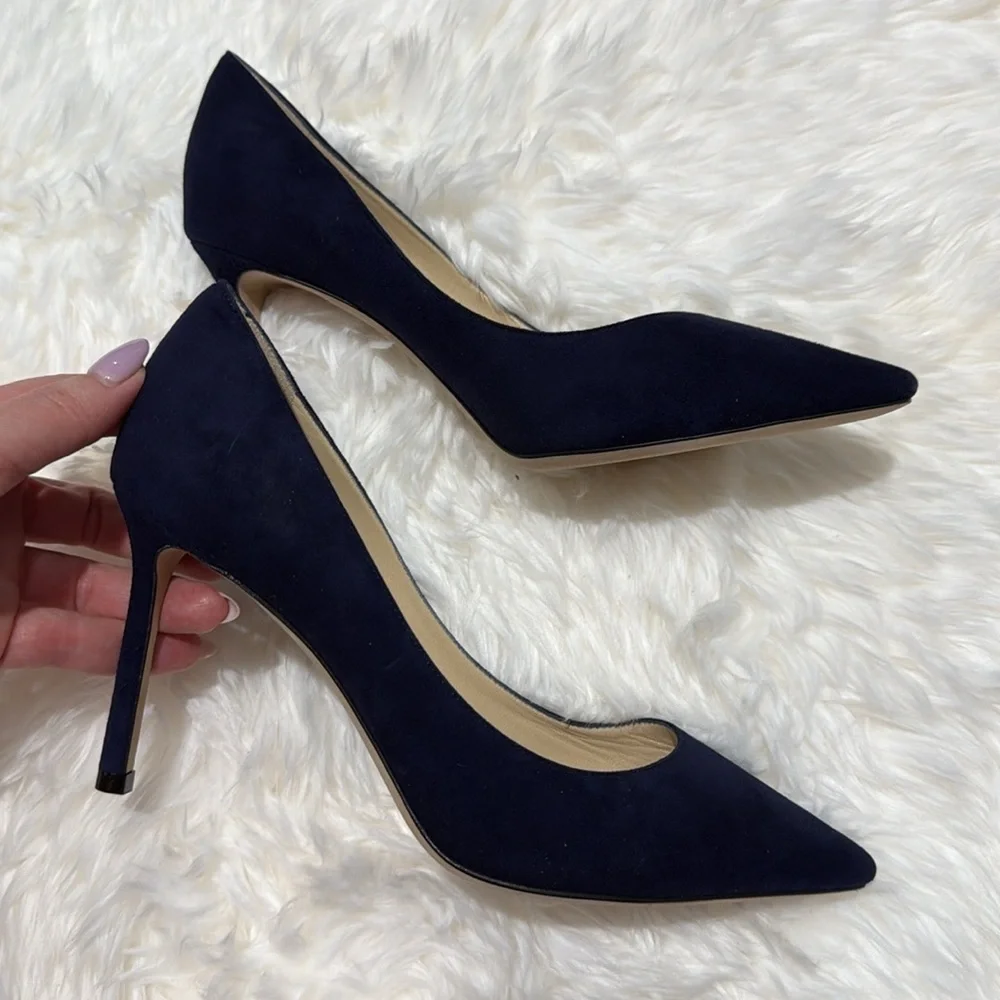 New Jimmy Choo Romy 85 suede pump size 37EU